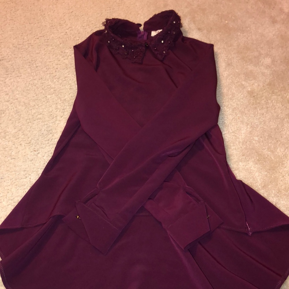 Maroon collared shirt